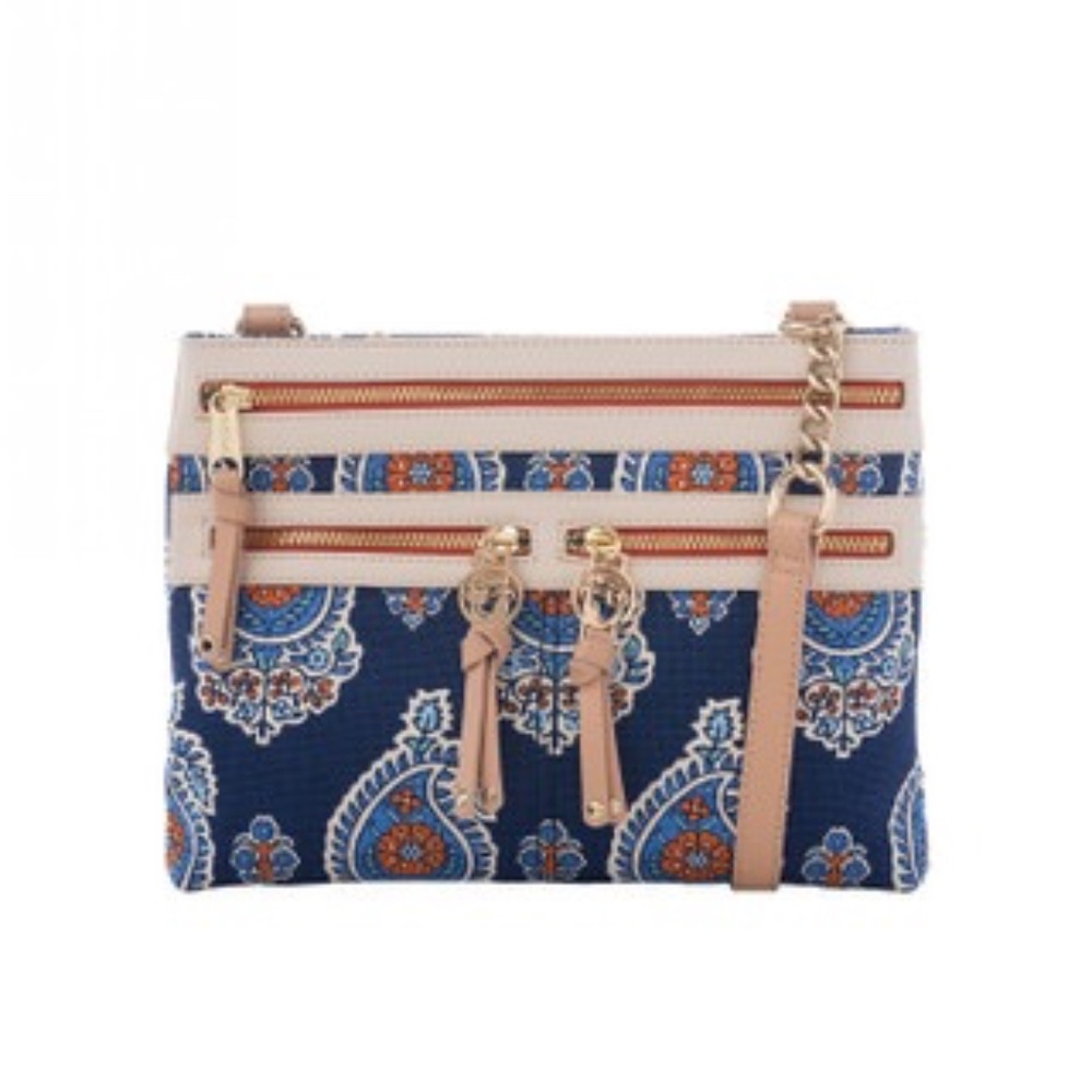 Boheme Zipper Hipster by Spartina 449 Blues & Oranges, Great Summer Handbag